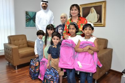 Yousif & Aysha Almoayyed Foundation Donates School Bags